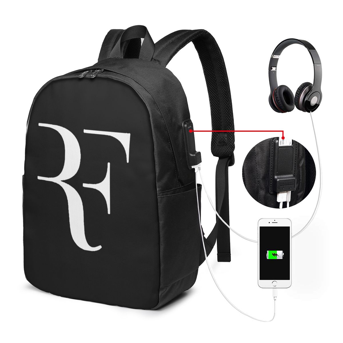 Laptop Bag - Roger Federer Rucksack, Reisetasche, Notebook-Tasche, Computer,