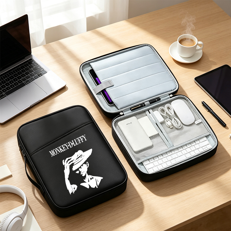 Laptop Sleeve - Neue One Piece Laptop-Hülle, Anime-Cartoon, wasserabweisend,