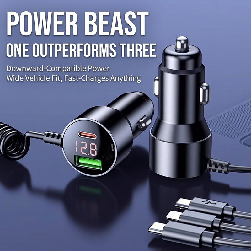 3-in-1-Autoladegerät mit auszi – Laptop Charger Bewertung und Preis